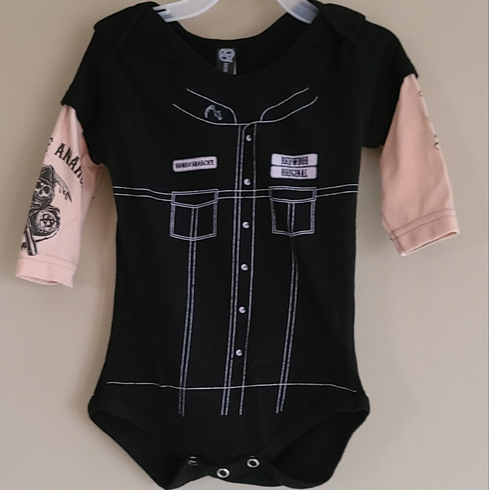 Sons of Anarchy black onesie/bodysuit